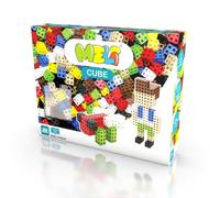 Meli Juego de bloques de construcción de cubos, 200 piezas, juguete creativo para niños a partir de 3 años, construcciones 3D, 8 colores, dimensiones 2 x 2 x 2 cm, sin BPA, certificado CE, promueve la