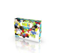 Meli Juego de bloques de construcción de cubos, 50 piezas, juguete creativo para niños a partir de 3 años, coloridas construcciones 3D, fácil conexión, dimensiones 2 x 2 x 2 cm, seguro, sin BPA