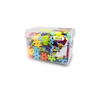 Meli Maxi Travel Box 220 - 220 Bloques de construcción Coloridos para Juego Creativo - Incluye práctica Caja de Viaje