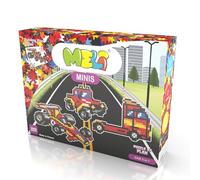 Meli Minis Auto 1000 - Juguete de construcción 3 en 1 | Kit de construcción creativo para niños a partir de 3 años | Coche de carreras, camión y vehículo todoterreno en 7 colores | Juguete educativo