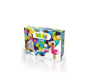 Meli Minis Cube Pink - 50 bloques de construcción, juguete creativo para niñas a partir de 3 años, 2 cm × 2 cm, colores neón, diversión de construcción, sin BPA, certificado CE