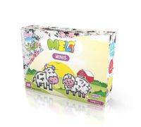 Meli Minis Farm 2 en 1 - 500 bloques de construcción, 2 modelos (oveja y vaca), de material resistente, sin BPA, ftalatos, PVC, instrucciones 48 x 69 cm, juguete educativo para niños a partir de 3