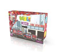 Meli Minis Fire 2 en 1 - 500 ladrillos de construcción - Vehículo de bombero con escala y cañón de agua - Juguete educativo para niños a partir de 3 años - Modelo de construcción 48 x 69 cm - Libre de