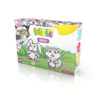 Meli Minis Fluffy - Juego de 500 bloques de construcción 2 en 1, juguetes creativos para niños a partir de 3 años, construcción de hámsters y conejos, promueve la creatividad y las habilidades motoras