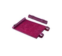 Melia Games RPG - Alfombrilla para Dados, Hecha a Mano, de Piel auténtica, con Compartimento para Dados, para Todos los Juegos de fantasía como DND, DSA, Cthulhu (Crazy Purple)