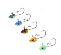 Meliaen Anzuelos Jighead, 10 unids/Lote, 3,5g, 7g, Anzuelo de Pesca con Gusano, señuelo Suave, anzuelos con Cabeza plomada, Cebo Artificial, Aparejo, pez Lucio(Mix,3.5G)