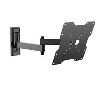 Meliconi 580410 - Soporte con Doble rotación para televisor de 26" a 40" | TV 26”-40”, VESA 75-100-200, Extensión 39 cm, Capacidad 17kg, Fischer Tacos, Made in Italy, Negro