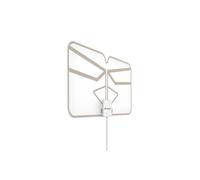Meliconi Antena de TV amplificada FLEXI para interiores - DVB-T2 HEVC, DVB-T HD, radio DAB+, alcance 30 km, USB, interior, plegable, filtro LTE/5G, para casa y autocaravana