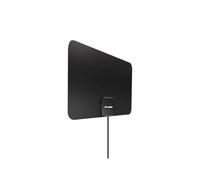 Meliconi Antena de TV Easy Fit, amplificada, Ultrafina, Compatible con DVB-T2 HEVC, DVB-T, Dab+, Filtro 4G/5G, alimentación USB 5 V, fácil instalación con biadhesivos incluidos