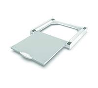 Meliconi Base Torre Pro L60, Kit de superposición universal para lavadora y secadora con bandeja extraíble y correa de seguridad incluida. Blanco. Made in Italy.