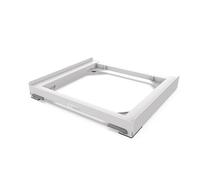 Meliconi, Base Wash Evo, Base anti-vibración con ruedas, para mover fácilmente la lavadora o secadora, con palancas de freno frontales, Capacidad 250 kg, blanco