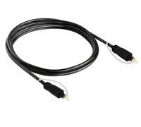 Meliconi Cable Óptico Digital TOSLINK 1,5 m Audio Fibra Óptica | Conectores Dorados, Compatible con TV Soundbar Hi-Fi Consolas, Plug & Play