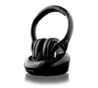 Meliconi Digital Plus Casque TV inalámbrico 863 MHz, Audio Digital óptico Toslink y AUX, Alcance 100 m, Base de Carga, estéreo sin interferencias