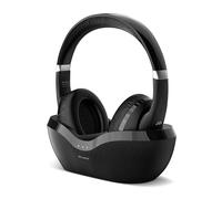 Meliconi, Flash Base, Auriculares Bluetooth 5.3, Auriculares Inalámbricos para TV, con Cancelación de Ruido, Base de Carga, Batería de Larga Duración y Conexión Multipunto, Utilizables con Cable AUX