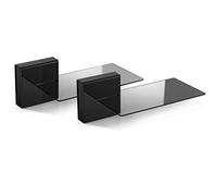 Meliconi Ghost Cube Soundbar Negro, Sistema de Cubierta de Cable Modular con Estante de Cristal para Barra de Sonido