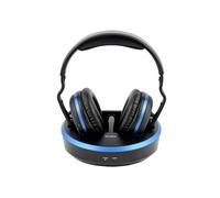 Meliconi HP Comfort, Auriculares Estéreo Inalámbricos para TV con Base Cargadora, Diadema Ajustable, 8h Autonomía con Baterías Recargables, Conexión Analógica de 3,5mm, Sintonización Automática, Negro