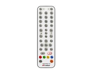Meliconi Meliconi Easyclean 2+ Mando a distancia 2 en 1 universal con teclado plano, lavable a prueba de polvo y salpicaduras con protección IP53 y acceso a