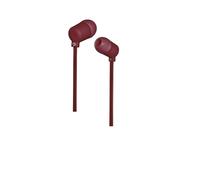 Meliconi Mysound Speak Fluo Dark Red Type-C Auriculares In-Ear Rojo Burdeos - Material Soft Touch, Cable Plano Antienredos, Resistentes al Sudor, Óptimos para Música, Llamadas y Deporte