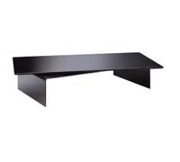 Meliconi Rotobridge Elite M - Base Acero Rectangular, Superficie Vidrio giratoria, 550 x 300 x 44 mm, Color Negro