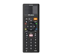 Meliconi, Solar TV, Mando a Distancia Universal sostenible, Sin Pilas Desechables, con Carga Solar o Mediante USB, Funcionalidades Avanzadas, Compatible con Casi Todos los Televisores