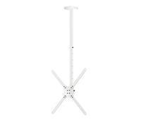 Meliconi - Soporte de Techo Blanco para TV o proyector de 360° - Inclinación de 45° - VESA 400 - Altura Ajustable