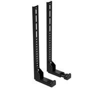 Meliconi Soporte para Barra de Sonido de TV Universal, para Soporte de Pared, Altura Ajustable, 10 kg, Fabricado en Italia, pasacables, protección antivibración, Negro