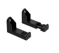 Meliconi Soporte para Barra de Sonido Wall de Pared, Universal, Apto también para Placas de Yeso, pasacables, 10 kg, Fabricado en Italia, con Fischer incluidos, antivibración, Negro