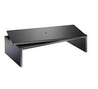 Meliconi SPACE SYSTEM TV DESK, Soporte Giratorio para TV y Monitor, Base Giratoria 360°, Carga 45 Kg, Madera, Made in Italy, Negro