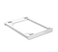 Meliconi Torre Slim L45, Kit de Soporte Secadora sobre Lavadora, Soporte Lavadora Secadora Universal Slim Premontado, Cinta de Seguridad Incluida, Capacidad 250 Kg, Blanco