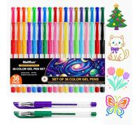 Melifluo Set 36 Bolis de Colores Gel 5 Acabados, Mandalas Colorear Adultos