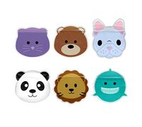 melii Bolsas reutilizables para aperitivos, bulldog, gato, león, panda, oso y tiburón