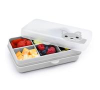 melii Mini caja de aperitivos - 6 compartimentos, contenedor de aperitivos dividido, almacenamiento de alimentos para niños y adultos, separadores extraíbles, artes y manualidades, cuentas, sin BPA,