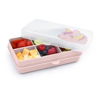 melii Mini caja de aperitivos - 6 compartimentos, contenedor de aperitivos dividido, almacenamiento de alimentos para niños y adultos, separadores extraíbles, artes y manualidades, cuentas, sin BPA,