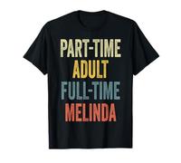 Melinda Personalized Retro Girls Part-Time Melinda Name Camiseta