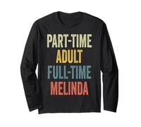 Melinda Personalized Retro Girls Part-Time Melinda Name Manga Larga