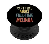 Melinda Personalized Retro Girls Part-Time Melinda Name PopSockets PopGrip Adhesivo