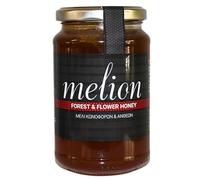 Melion Miel Griega de Flores y Bosque 470 g - Cruda, Sin Calentar, Sabor Intenso