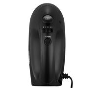 Melissa 16200085 Batidora de mano, 300 W, varillas y ganchos para amasar cromados, negro