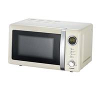 Melissa 16330108 Classico Microondas - Horno microondas - Diseño retro - Carcasa metálica - Cámara de cocción de 20 litros - Potencia de700 vatios - Temporizador - 5 niveles de potencia, crema