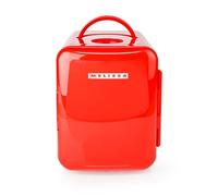 Melissa 16580009 Mini nevera portátil 4L/6 latas - Función de calor y frío, 220V/12V, diseño compacto con asa, estante extraíble - Rojo