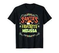 Melissa Christmas - Nombre Personalizado de Melissa Camiseta gráfica económica, Hombre, Negro, M