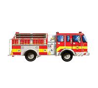 Melissa & Doug-10436 Doug Rompecabezas Gigante de camión de Bomberos Superficie fácil de Limpiar, promueve la coordinación Ojo-Mano, 24 Piezas, Multicolor, 121.92 cm L x 45.72 cm W (10436)