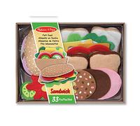 Melissa & Doug 13954 Playset Sándwich de Fieltro, Multicolor, 33 Piezas