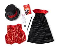 Melissa & Doug Disfraz mago para niños y niñas, Traje de fiesta con accesorios, Juego de imitación, Disfraz de halloween o carnaval, Juego creativo, Para niños y niñas de 3-6 años