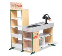Melissa & Doug Tienda de madera, Juguete para niños y niñas, Juego creativo de Imitación, Juguete montessori de madera para niños de 3+, Incluye caja, escáner, dinero y mucho más