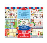 Melissa & Doug Álbum de pegatinas autoadhesivas reutilizables, Mi ciudad, Pasatiempos, Cuaderno de actividades, Juegos creativos, Regalo adecuado para niños 3+
