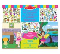 Melissa & Doug Álbum de Pegatinas Autoadhesivas Reutilizables, Pasatiempos para niños Mayores de 3 años, Cuaderno de Actividades, Regalo Adecuado para niños y niñas, Color Surtido