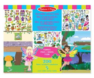 Melissa & Doug Álbum de Pegatinas Autoadhesivas Reutilizables, Pasatiempos para niños Mayores de 3 años, Cuaderno de Actividades, Regalo Adecuado para niños y niñas, Color Surtido