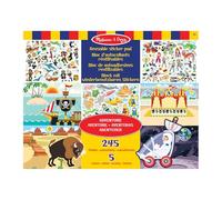 Melissa & Doug Álbum de Pegatinas Reutilizables, Aventuras, Pasatiempos para Niños y Niñas 3+, Libro de Actividades, Entretenimiento y Juegos Creativos, Bloc de Pegatinas Extra Grande