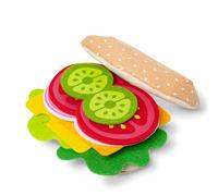 Melissa & Doug Alimentos De Fieltro Juego Para Sándwiches, Juguete Alimentario Para Niños, Juguetes De Imitación, Juguete sensorial, 3+, Regalo Para Niño O Niña